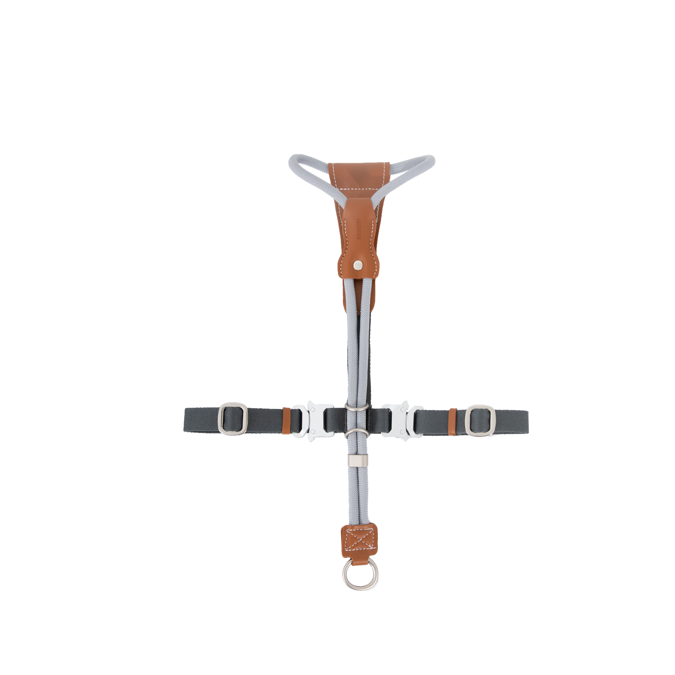 Leather Round Rope Dog Harness Set